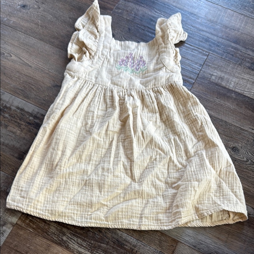 Charming Cream Kids Casual Dress